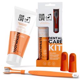 Dogslife Dental Care Kit Komplet Tandpleje Sæt Til Hunden 4 dele